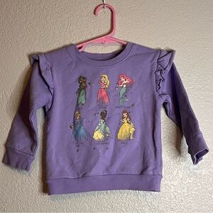 ✨10 for $15✨ Disney Princess purple Sweatshirt size 2T